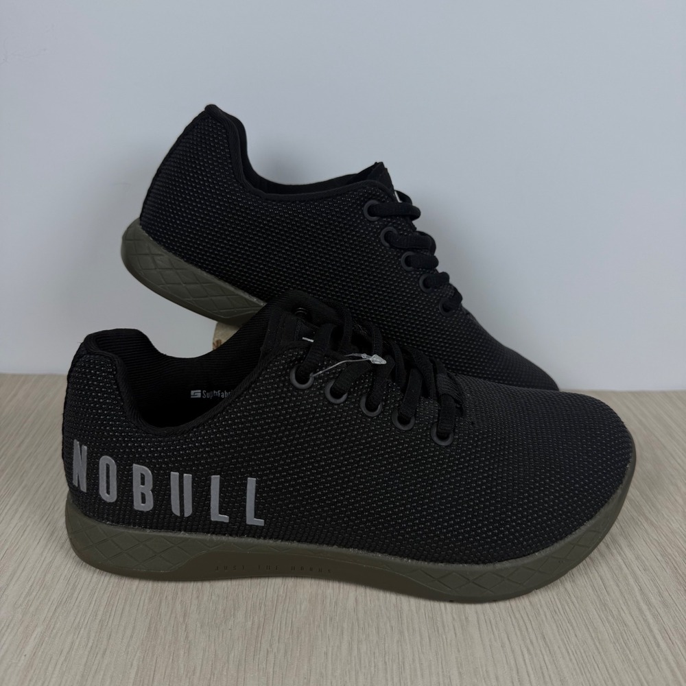 Training Shoes NOBULL Men 5.5 Women 7 Black Olive Green SuperFabric CrossFit Gym